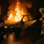 Auto vat vlam op Beatrixlaan Ede