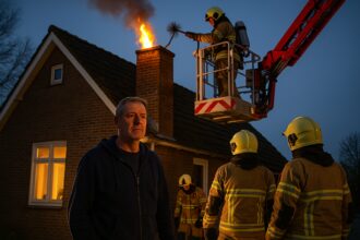 Brandweer bestrijdt schoorsteenbrand bij woning
