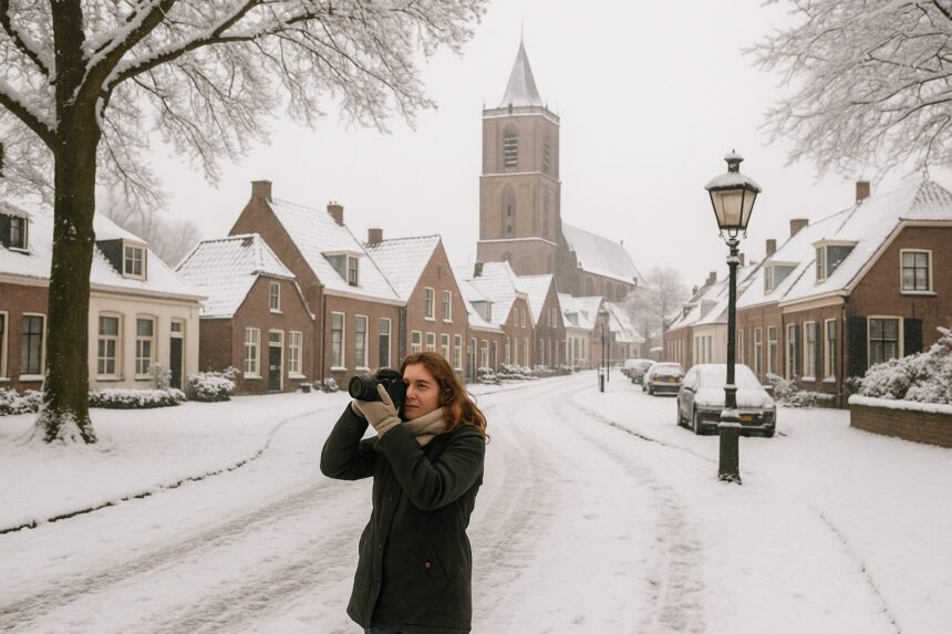 Fotoreportage: witte wereld in Barneveld