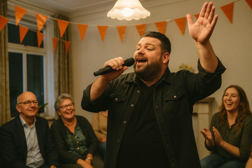 Frans Duijts bezoekt 100% NL verjaardagsfeest