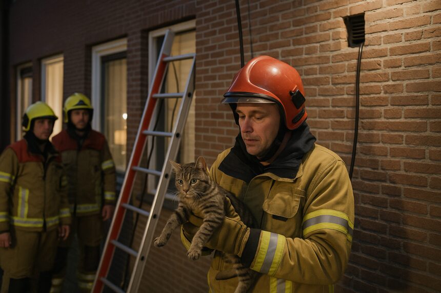Kat uit Barneveld na spouwmuurval weer bij baasje