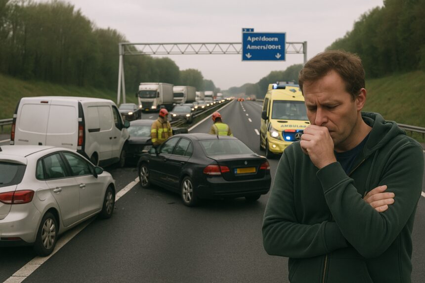 Kettingbotsing A1 Barneveld: 11 km file en grote vertraging