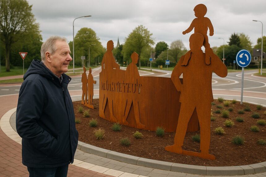 Optocht Oud-Lunterse Dag vastgelegd op nieuwe rotonde