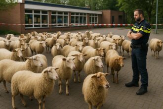 Politie grijpt in bij ronddwalende schapengroep