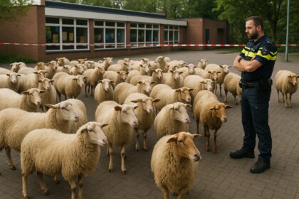 Politie grijpt in bij ronddwalende schapengroep