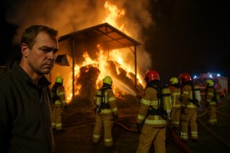 Schuur Harskamp beschadigd door shovelbrand (video)