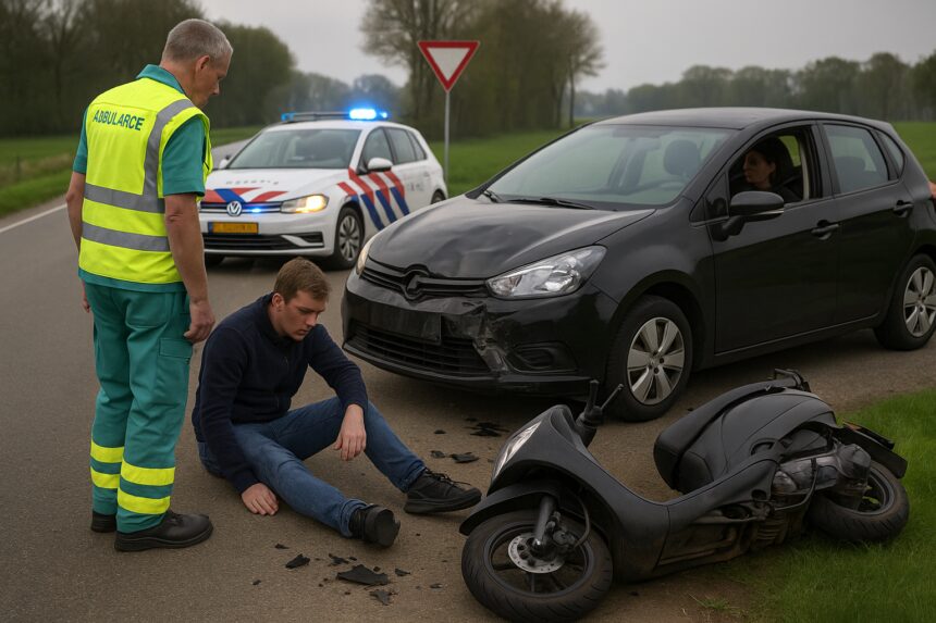 Scooterrijder gewond bij botsing Lunteren, mogelijk dronken bestuurder