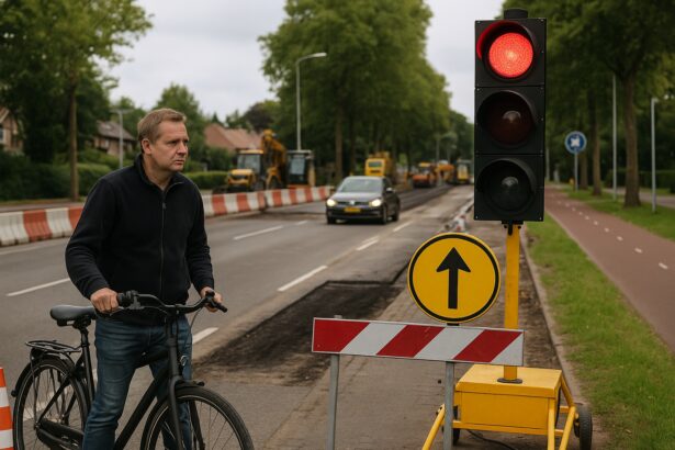 Tijdelijke stoplichten Burgemeester Kuntzelaan Barneveld