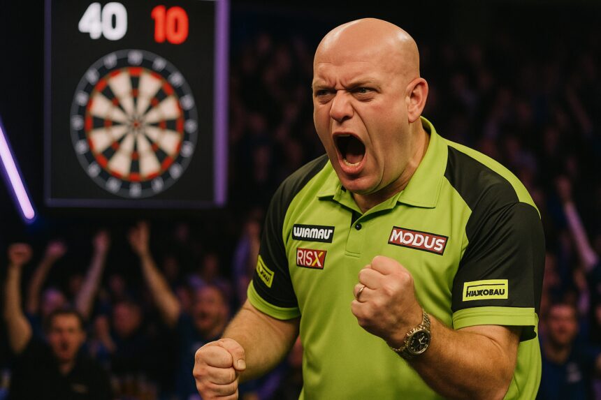 Topdarter Van Gerwen redt zich nipt en zet slecht jaar recht