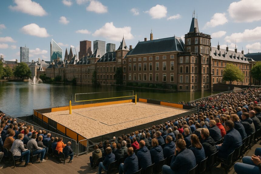 WK-beachvolleybal: organisatoren dromen van Hofvijver-duels